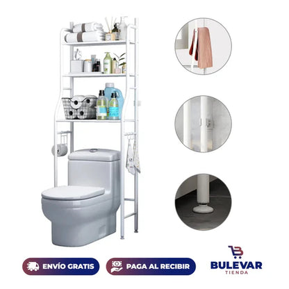 🚽 RACK ORGANIZADOR DE BAÑO – APROVECHA CADA ESPACIO 🛁