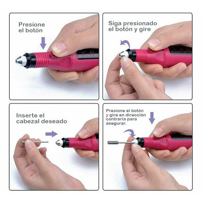 Kit Pulidor de Uñas Eléctrico – Manicure y Pedicure 💅