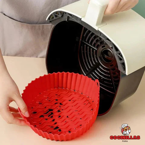 🍽️ PACK x4 MOLDES DE SILICONA PARA FREIDORA DE AIRE – COCINA LIMPIA Y SIN ESFUERZO