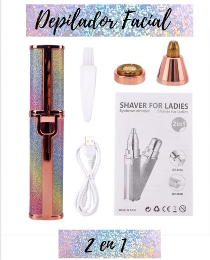 ✨ FLAWLESS DEPILADOR FACIAL PORTÁTIL 2 EN 1 – SUAVIDAD Y PRECISIÓN AL INSTANTE ✨